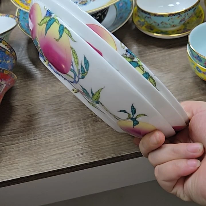 瓷片微瑕珐琅彩8寸4个深盘666666666