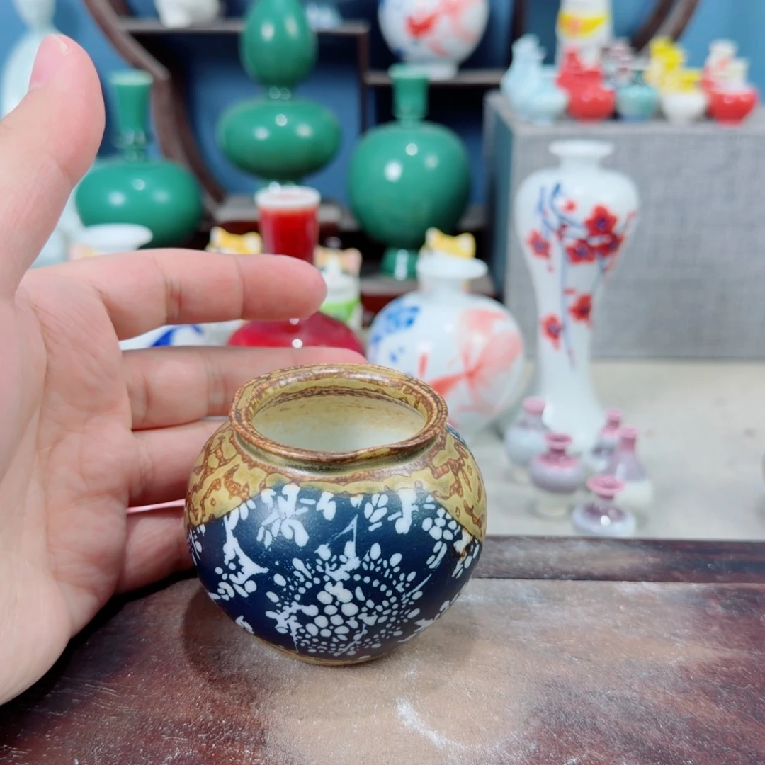 陶瓷手工小花器摆件