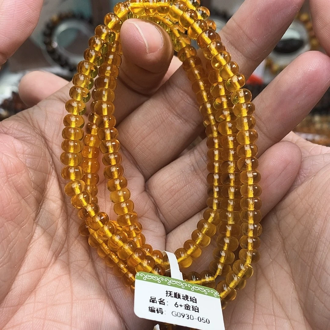 琥珀未镶嵌手链金6