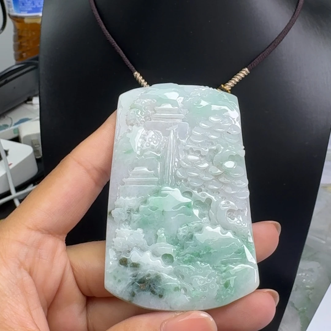 翡翠未镶嵌颈饰天然