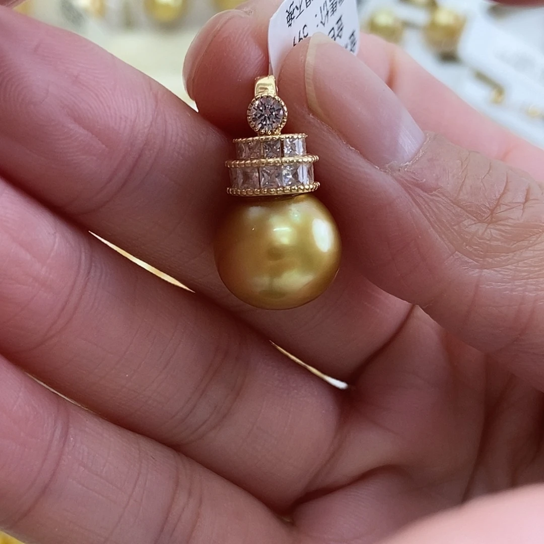 银S925镶嵌吊坠(不含链)海水珍珠@@D0035