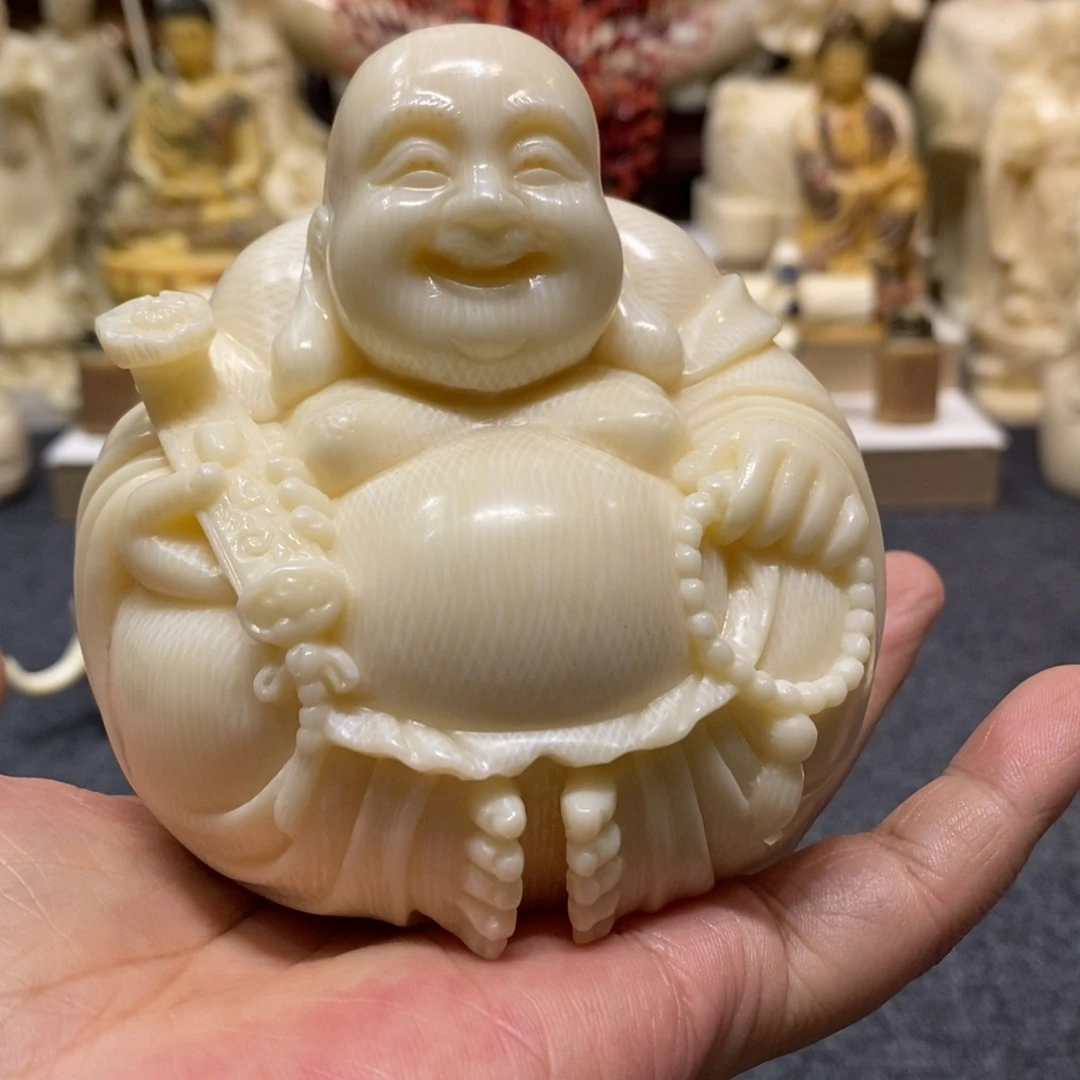 祥***哥摆件猛犸象牙弥勒