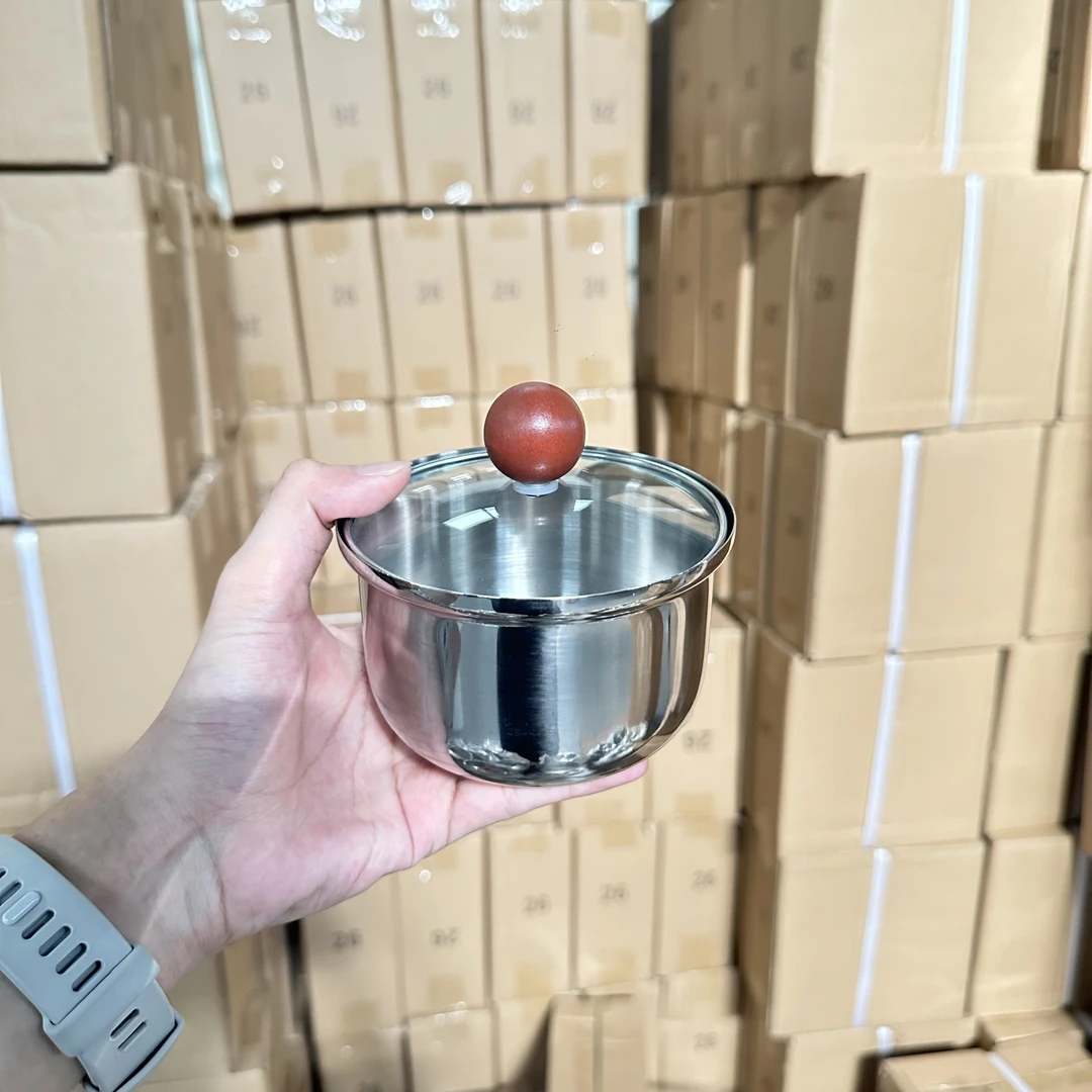 希贝尔Prestige 不锈钢560ML多用蒸蛋碗玻璃盖蒸碗家用宝宝专用