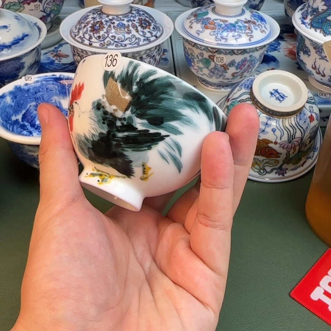 彦祖纯手工手绘茶具136