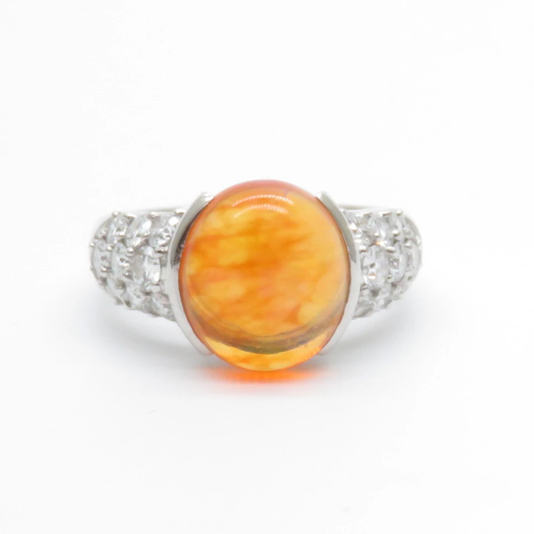 【金刚钻拍卖】LOT 9、pt900欧泊戒指【钻之韵2】