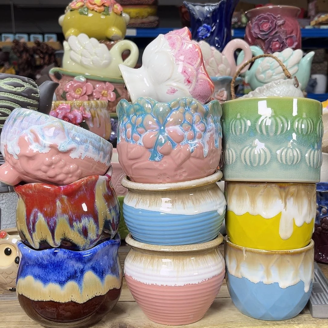 陶瓷花盆特价上新口8-10厘米