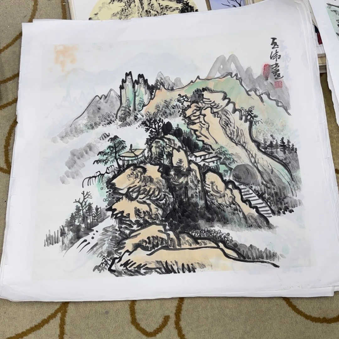 国画张玉伟四尺斗方艺