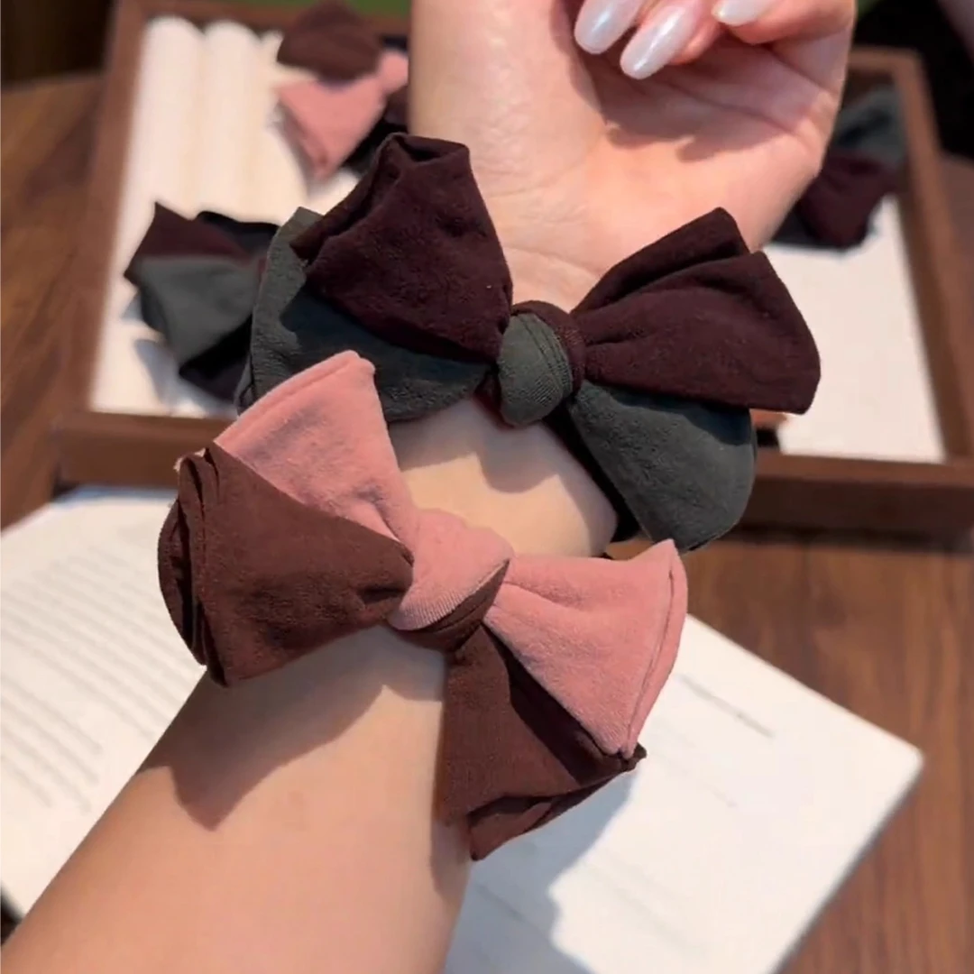 不伤发无接缝蝴蝶结面膜发圈橡皮筋发绳高弹力耐用扎头发马尾头绳