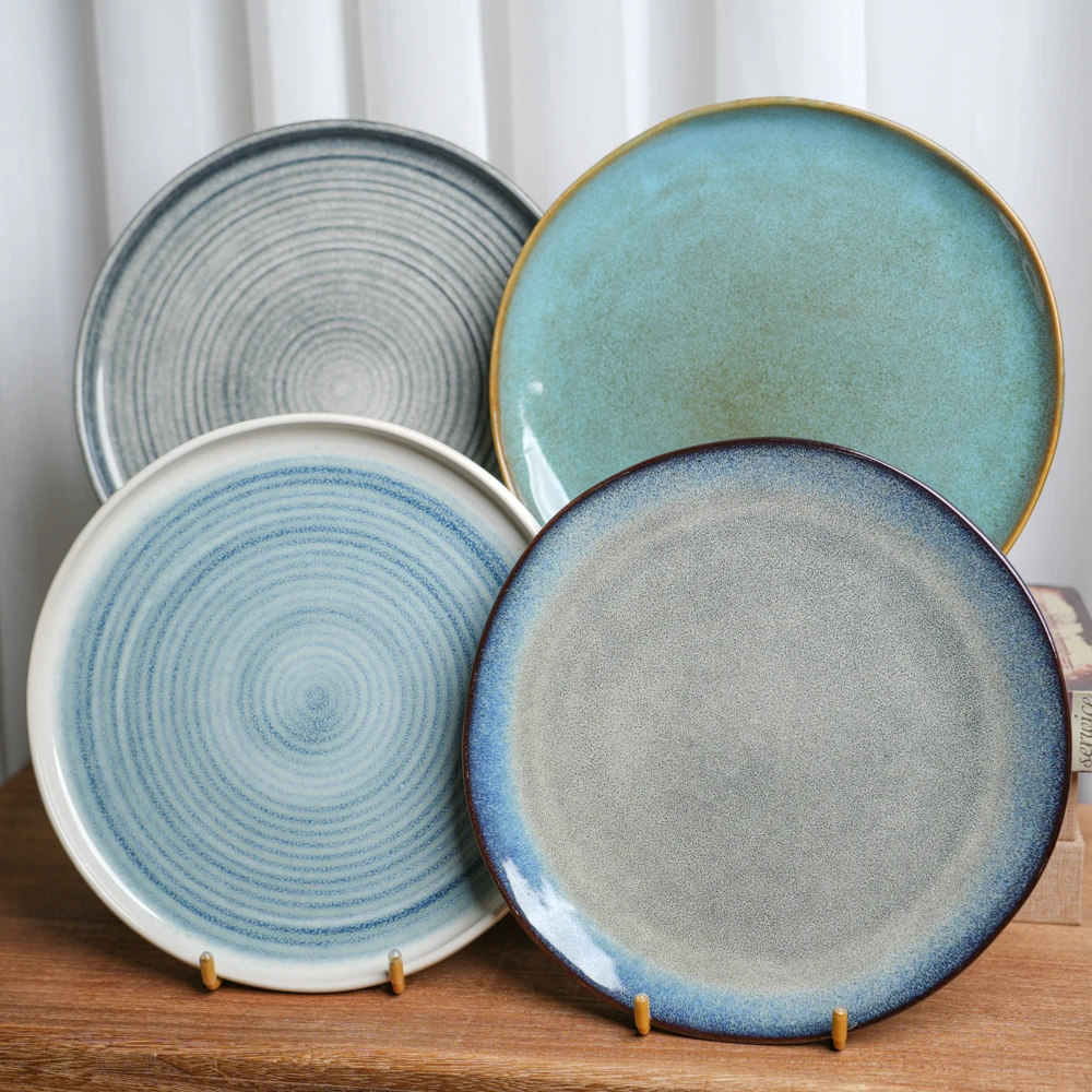 【瑕疵】釉下彩陶瓷大盘组合家用新疆专拍