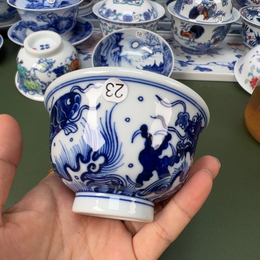 景德镇纯手工纯手绘茶具木木23