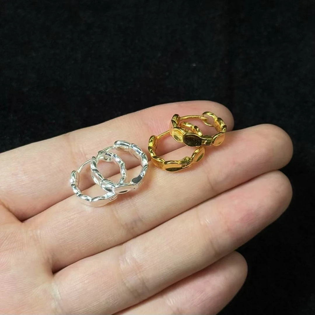 925银耳饰 【北野珠宝】S925银耳包-B17H-339多样性发一对