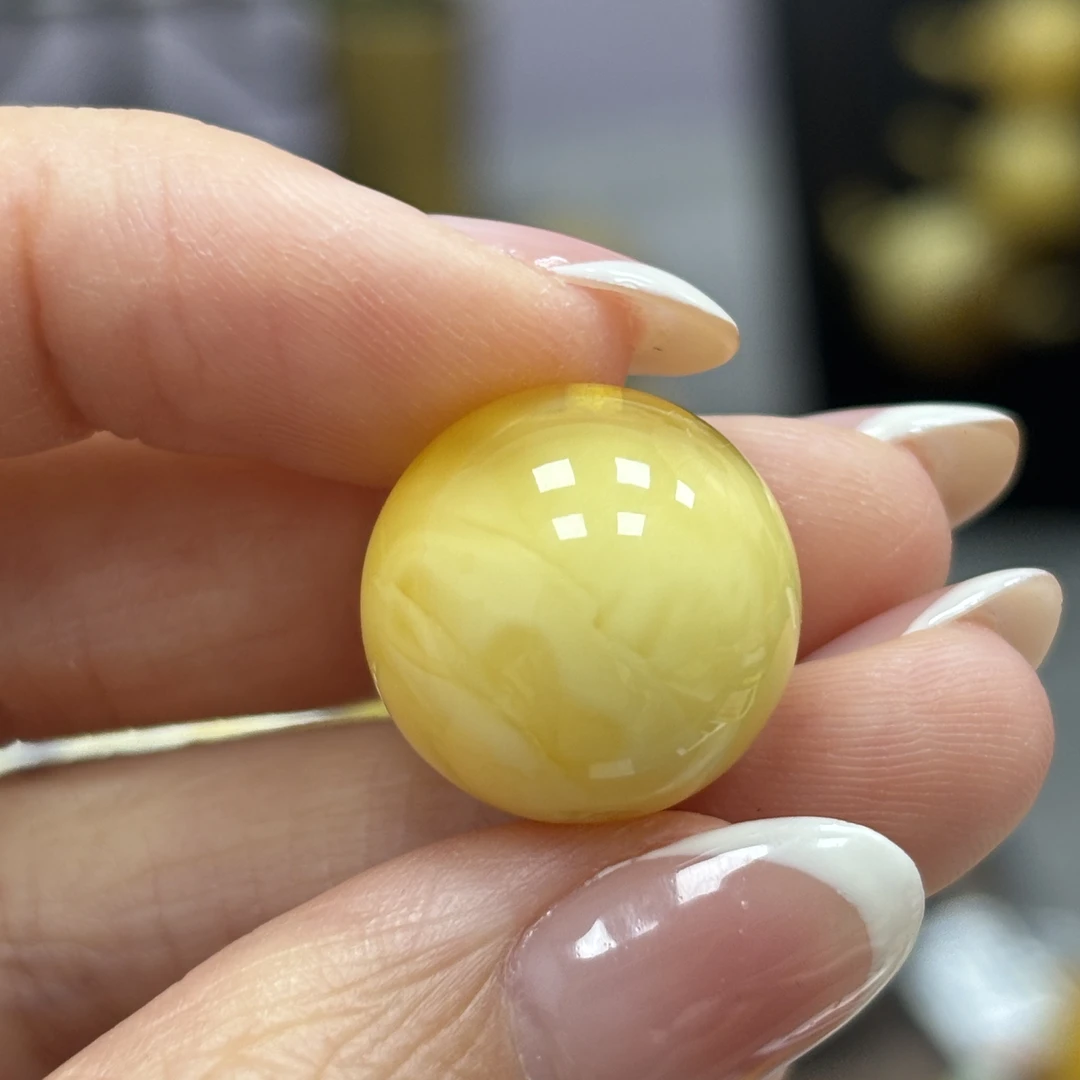 16.7mm 小妖珠宝天然原矿琥珀蜜蜡