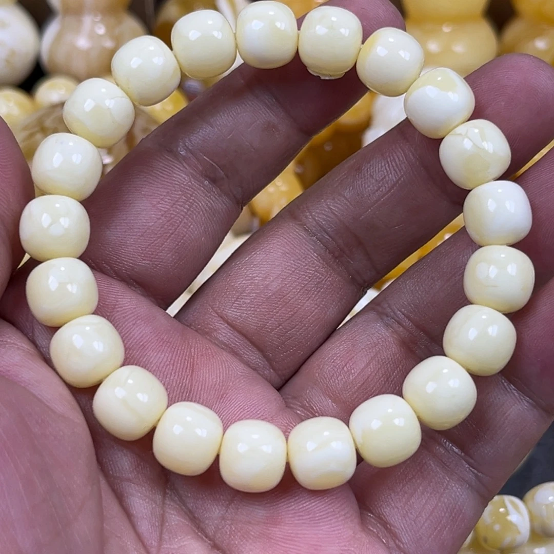 手串琥珀未镶嵌特价同料焦皮浓白老邢手串10mm