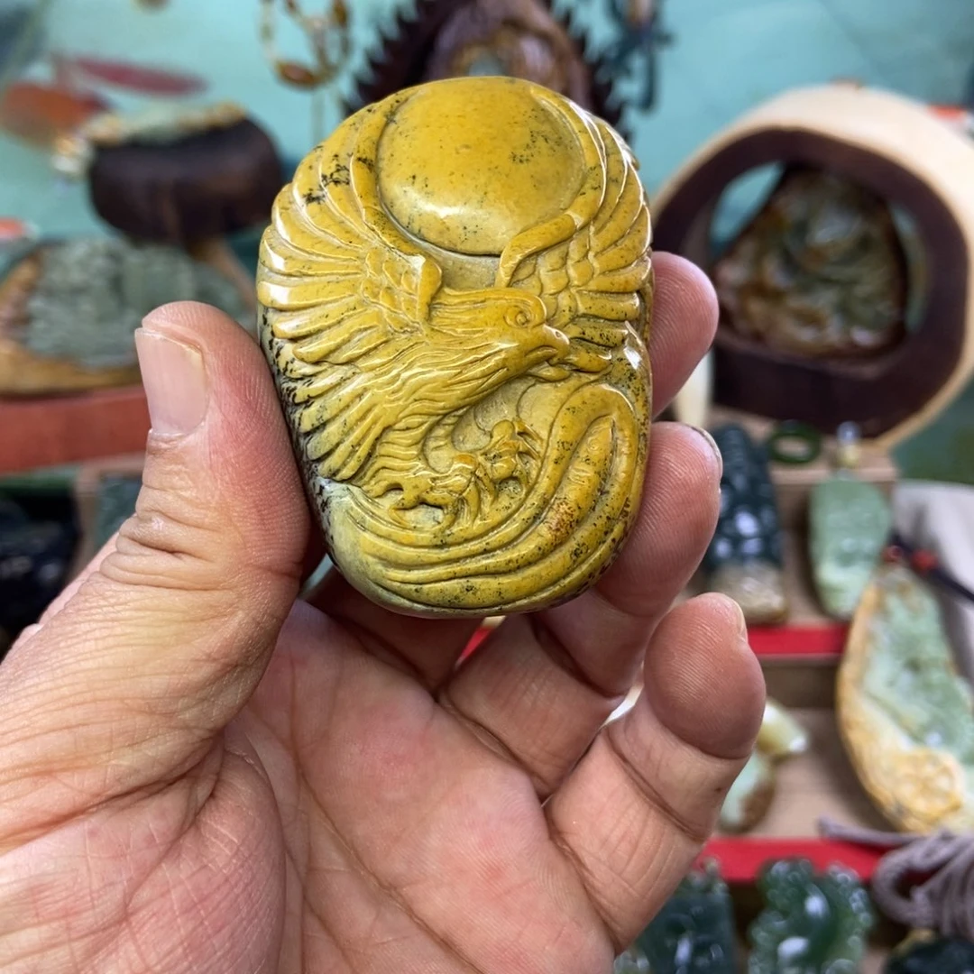 用***9岫岩河磨玉（透闪石质玉）未镶嵌把件