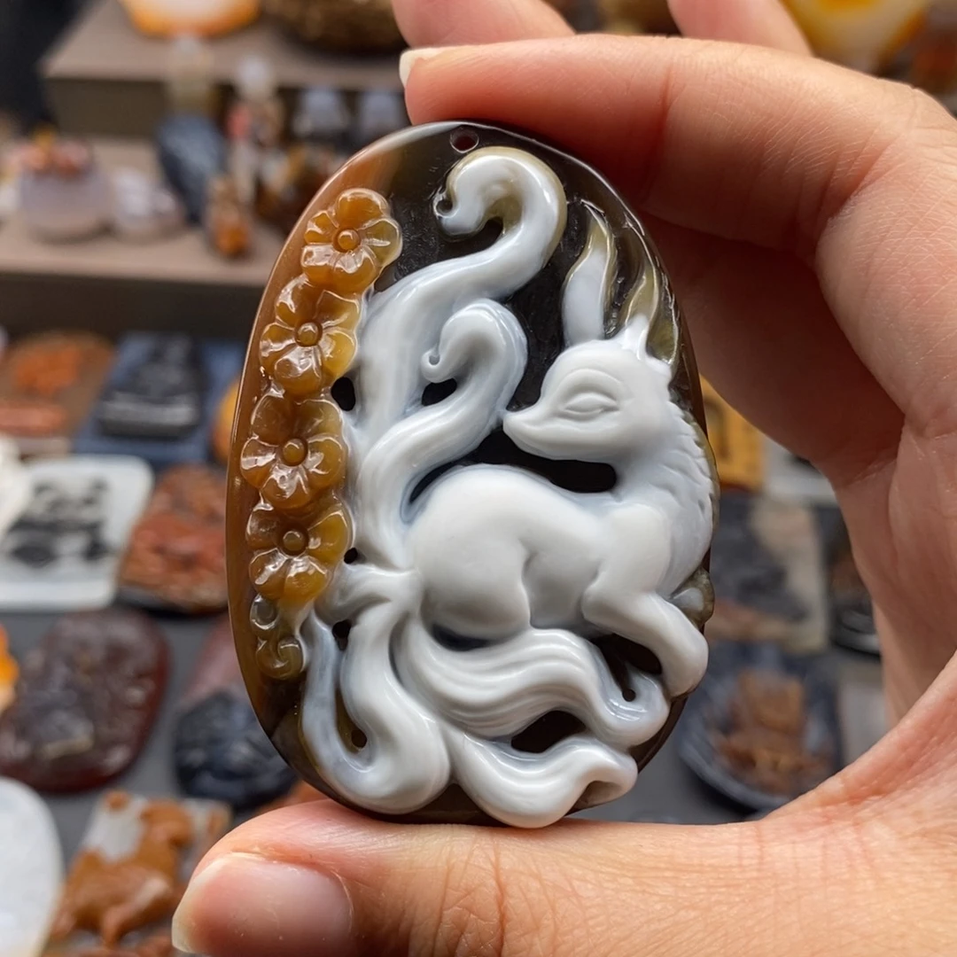 玛瑙/玉髓吊坠(不含链)未镶嵌