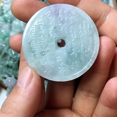 翡翠未镶嵌颈饰天然