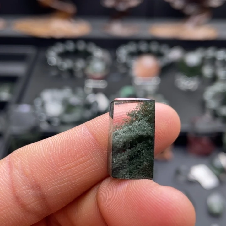 手链水晶未镶嵌绿幽灵定制