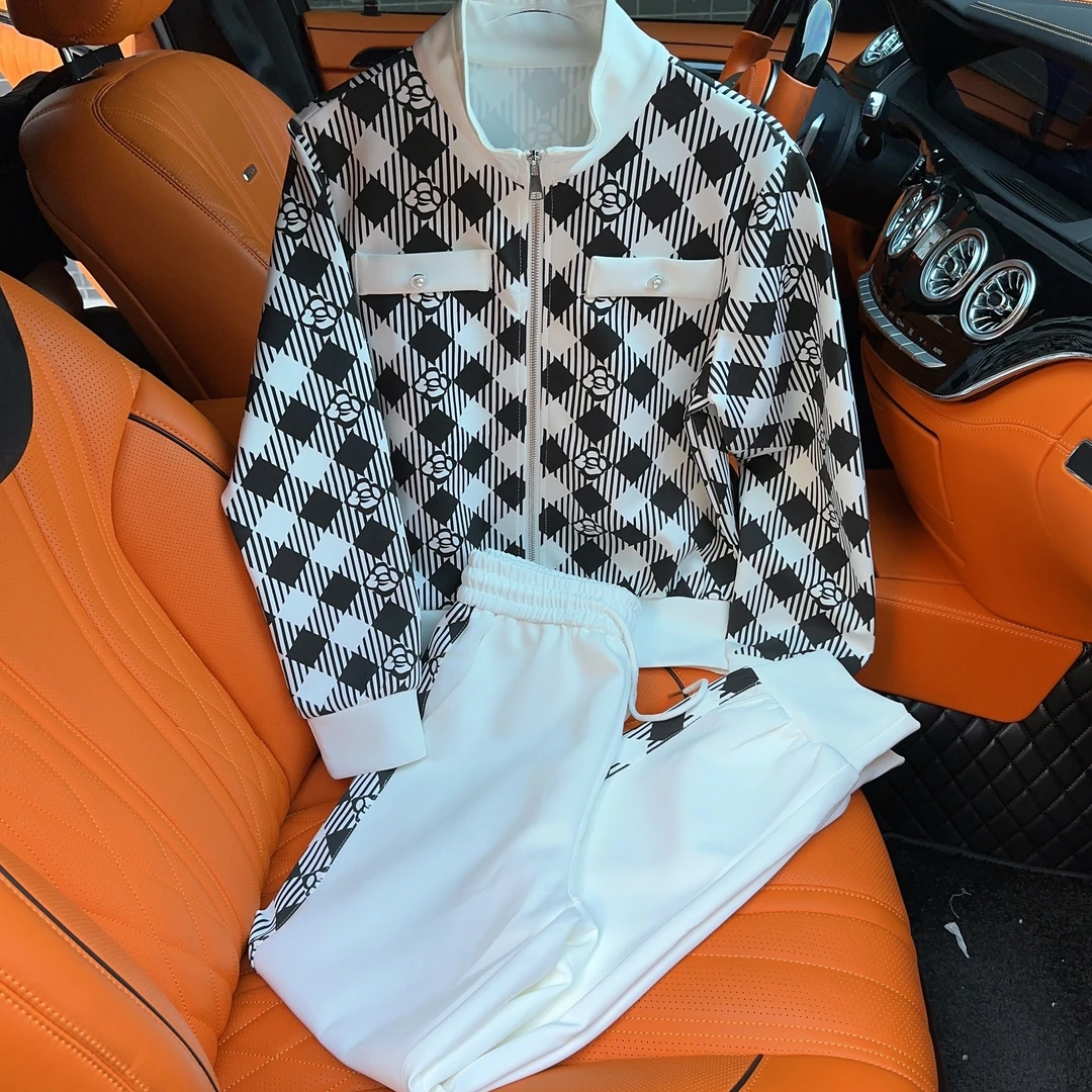 656#深圳南油气质时尚休闲秋季套装运动夏季春季潮流