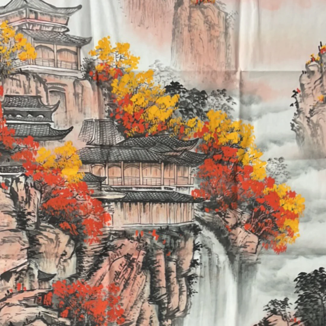 玖玖画院。 四尺山水