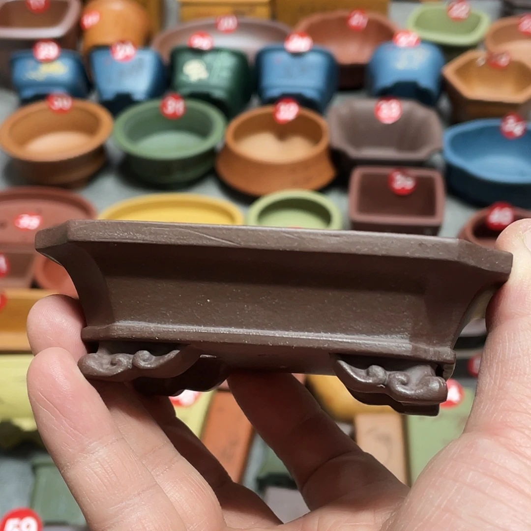 紫砂小盆9*6.5*2微瑕