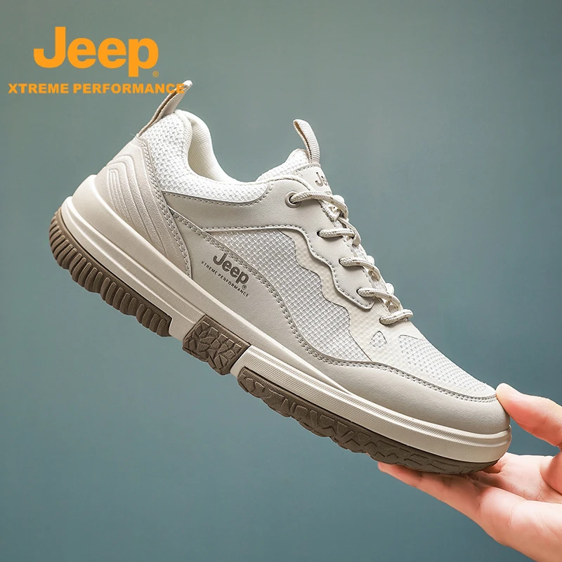 JEEP/吉普秋季新款男鞋轻便百搭舒适休闲鞋低帮鞋户外防滑徒步鞋
