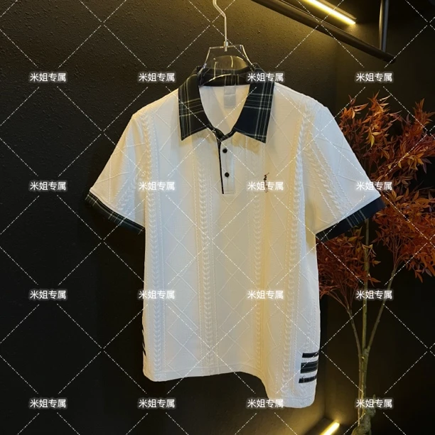 Z（P8038）新款设计师拼接男女同款潮流时尚休闲时尚PoLo短袖