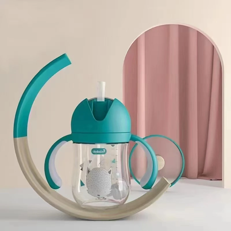 dexbaby吸管训练杯喝水杯直饮