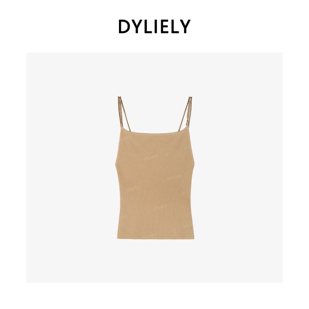 DYLIELY【内搭好物】新款美背修身针织吊带背心T1508
