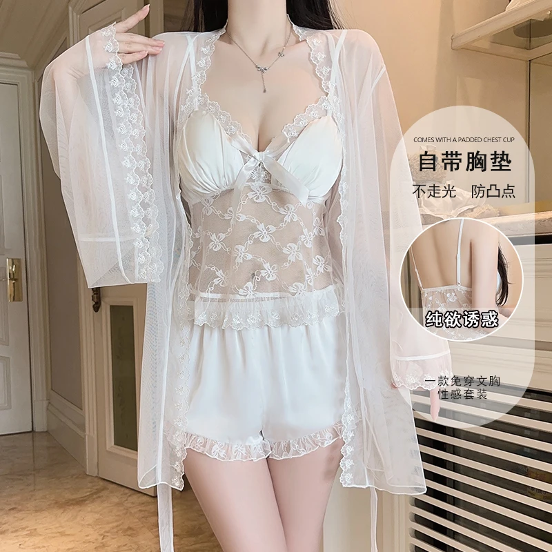 彭裳裳【素纱绮梦】夏季性感吊带甜美显瘦纯欲轻奢气质时尚女士睡裙
