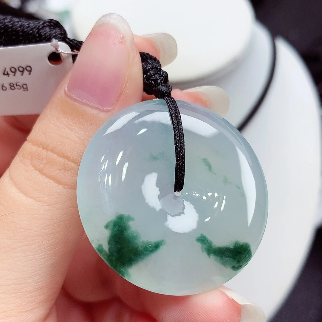 翡翠未镶嵌颈饰翡翠127，34.2/6