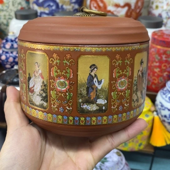 瓷片陶瓷茶叶罐密封罐