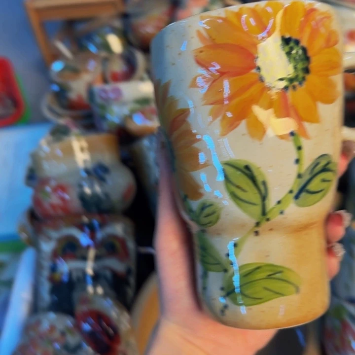 瓷片手工手绘细微不一样