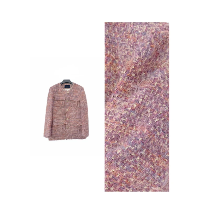 【香软千金】冬季新款粗花呢气质小香羽绒服