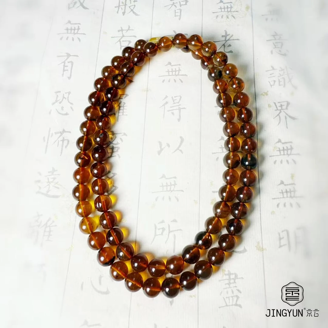 紫罗兰妈妈链圆珠6+-8+时尚百搭紫杉醇琥珀手串