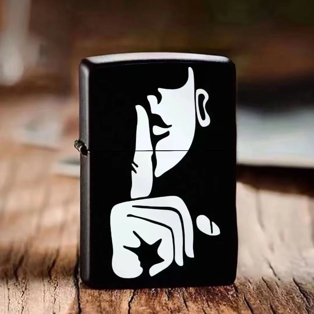 【嘘】煤油打火机定制个性双面高端金属颜值创意打火机翻盖高档礼物