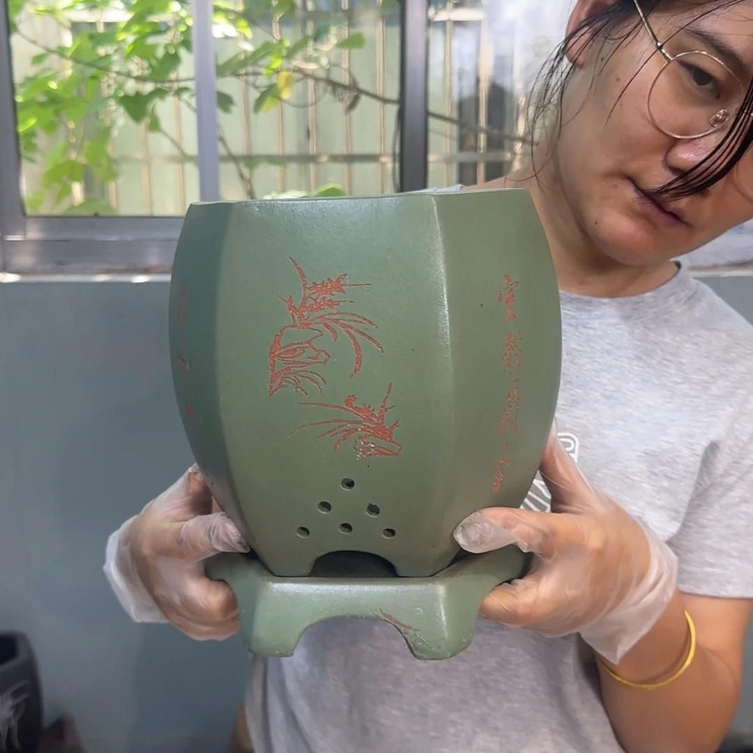 紫砂花盆紫砂口径17