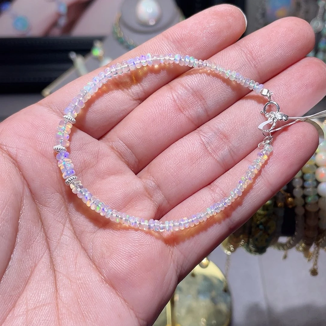 银S925镶嵌欧泊手链）