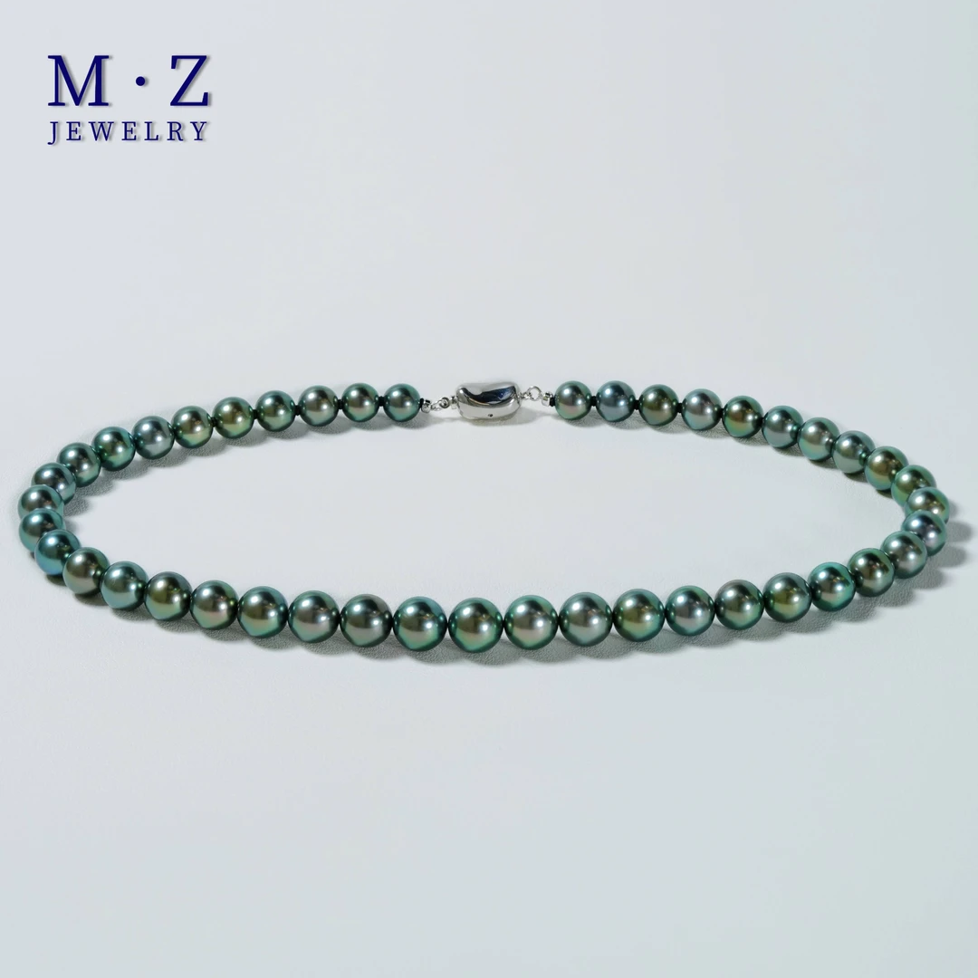 美珍真 大溪地黑珍珠孔雀绿珍珠项链（多样性发其一）