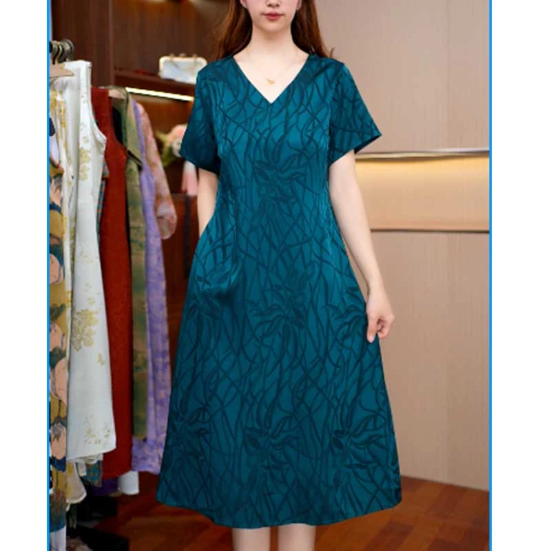 【轻奢！水仙花】新款显白遮肉连衣裙H