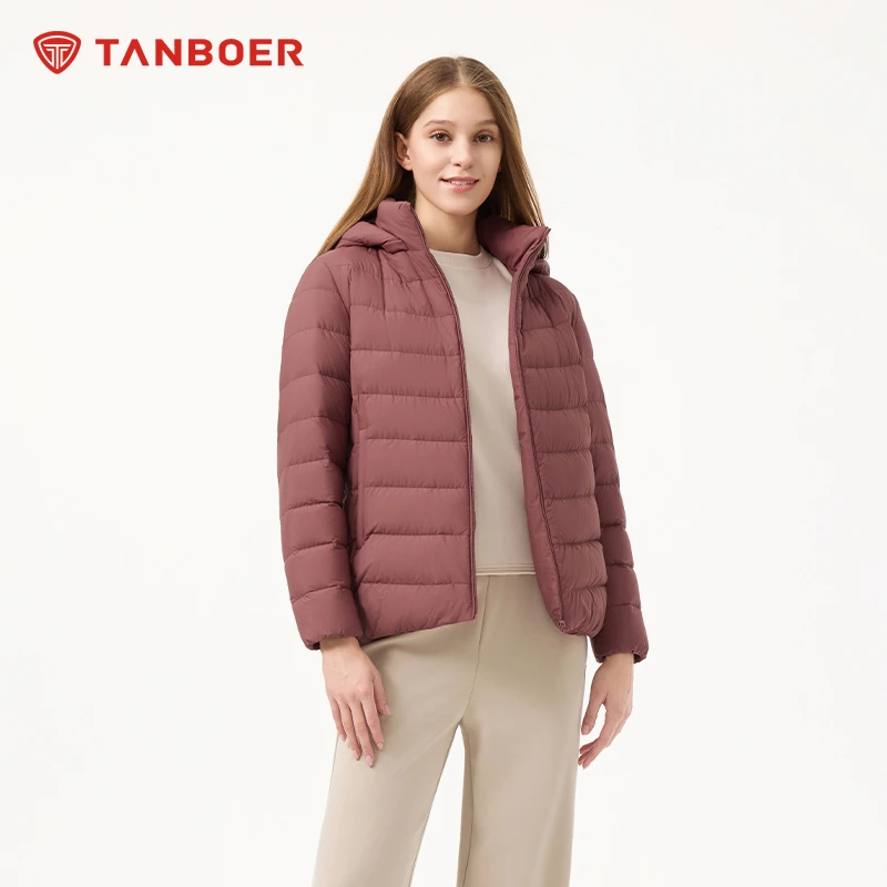 【商场同款】坦博尔妈妈款羽绒服可脱卸帽百搭轻薄短款TB5330236A