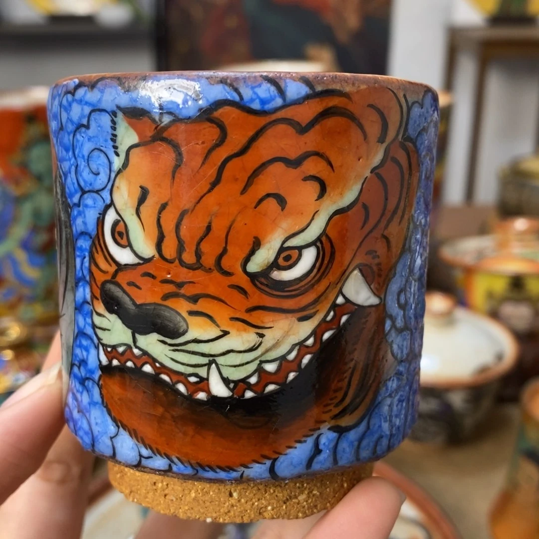 手工绘画满工动物杯子