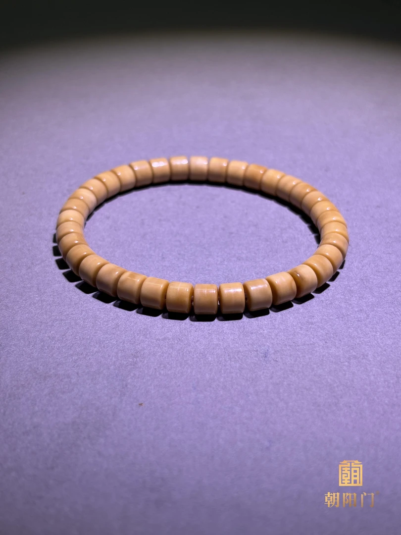 【D7374】“道珠直切”龙脊菩提精孔 7mm 左右文玩手串