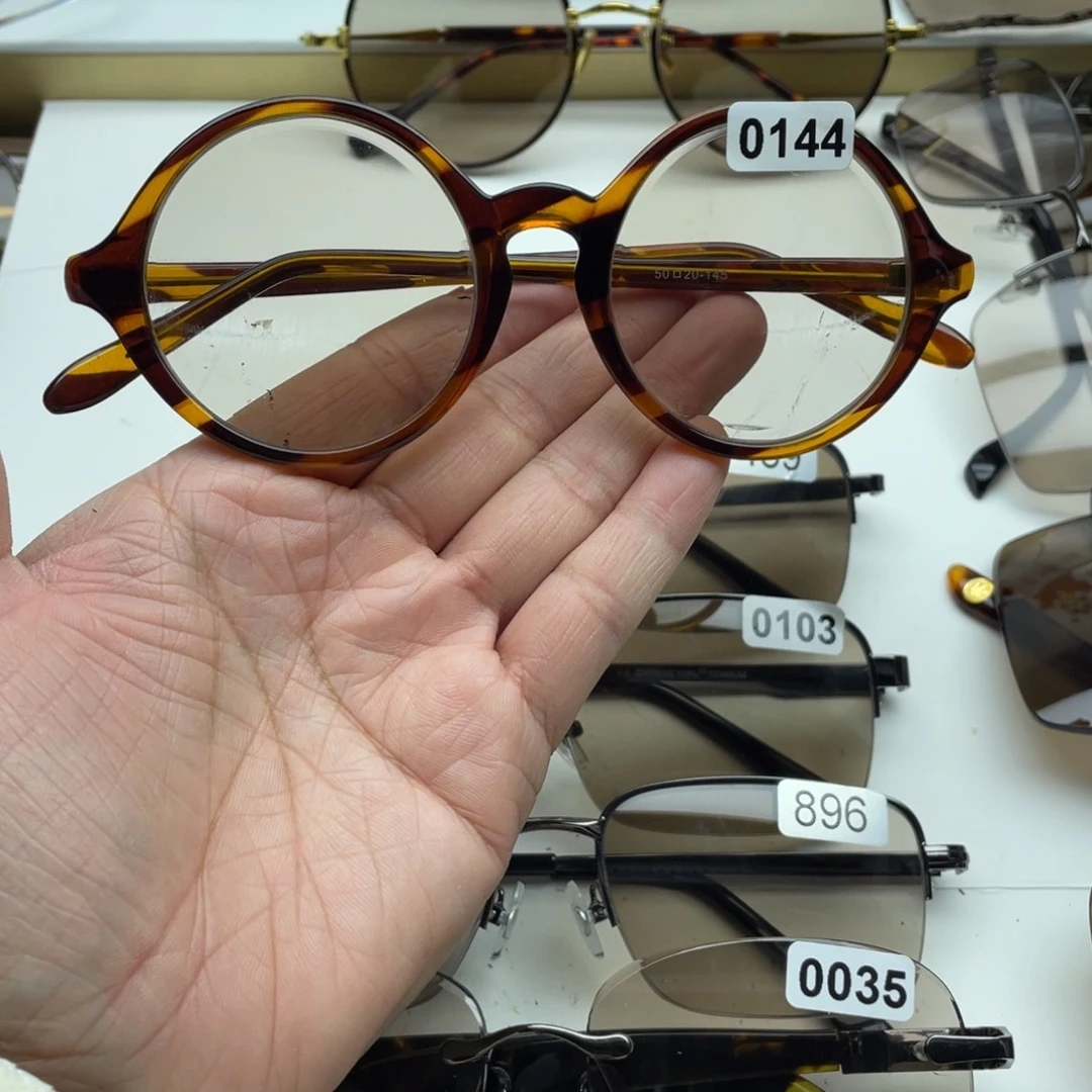 茶水晶复古圆 0144