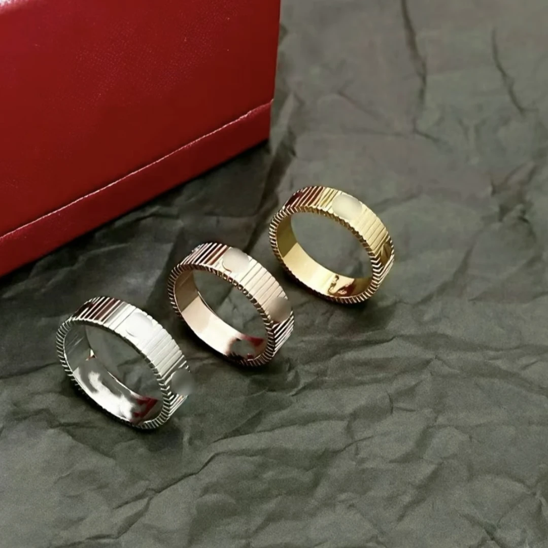 800银戒指 800银戒指时尚简约经典素圈奢华新款无钻色螺纹戒指