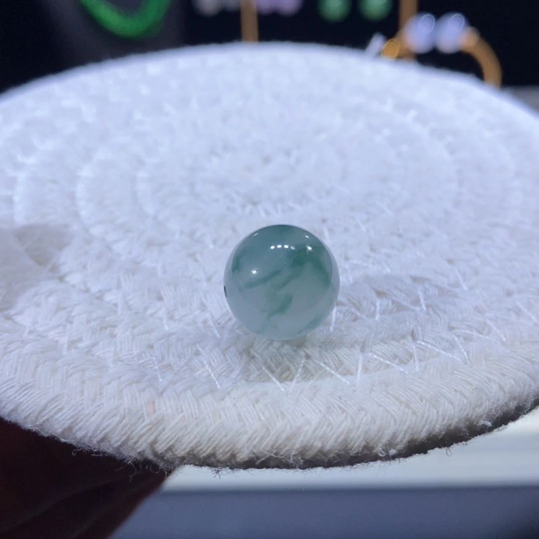 翡翠未镶嵌吊坠(不含链)翡翠冰胶飘花珠卡12.9