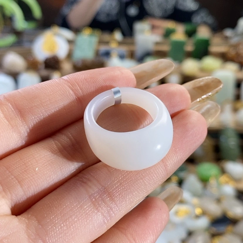 【闪购商品】和田玉戒指14未镶嵌