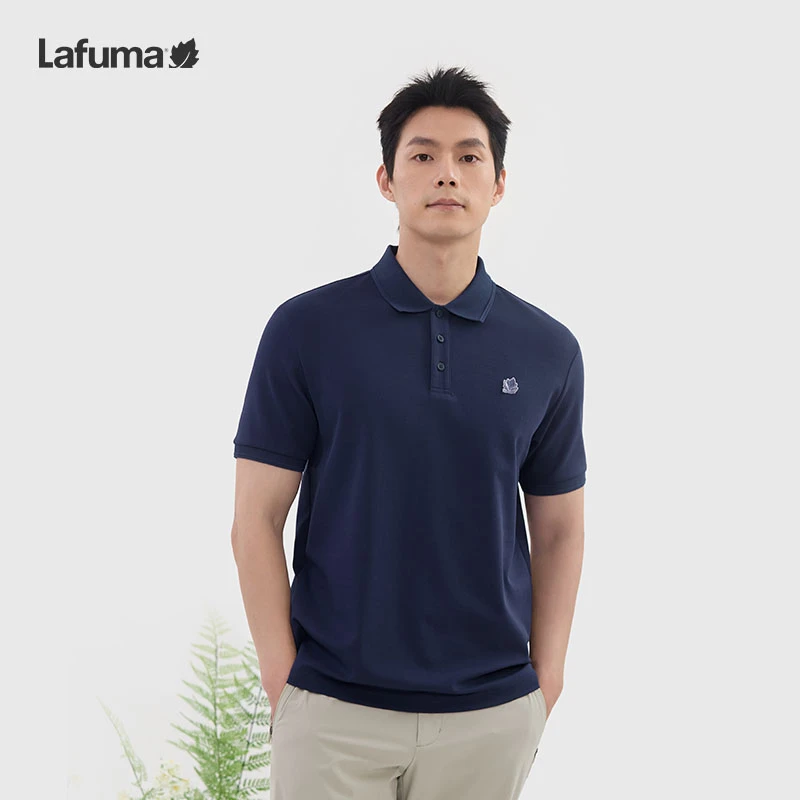 LAFUMA乐飞叶户外25夏季柔软翻领polo衫男休闲短袖T恤LMTS5BS28
