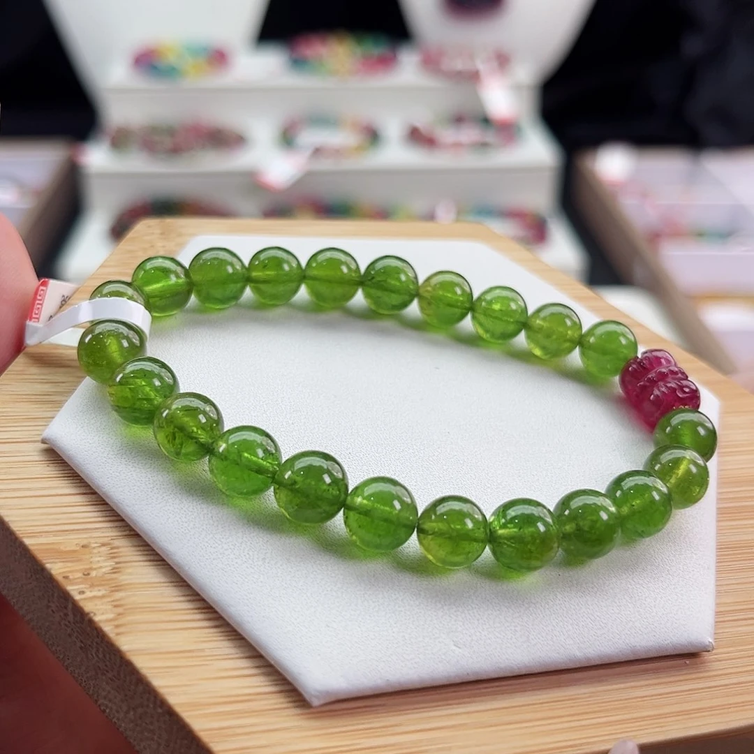 手链未镶嵌碧玺碧玺手串单圈8mm+