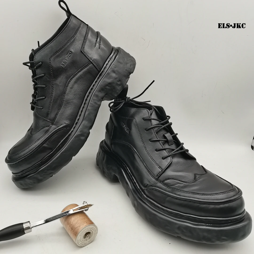 ELS•JKC品牌，俄罗斯设计师设计俄款马臀皮商务捷克鞋男款