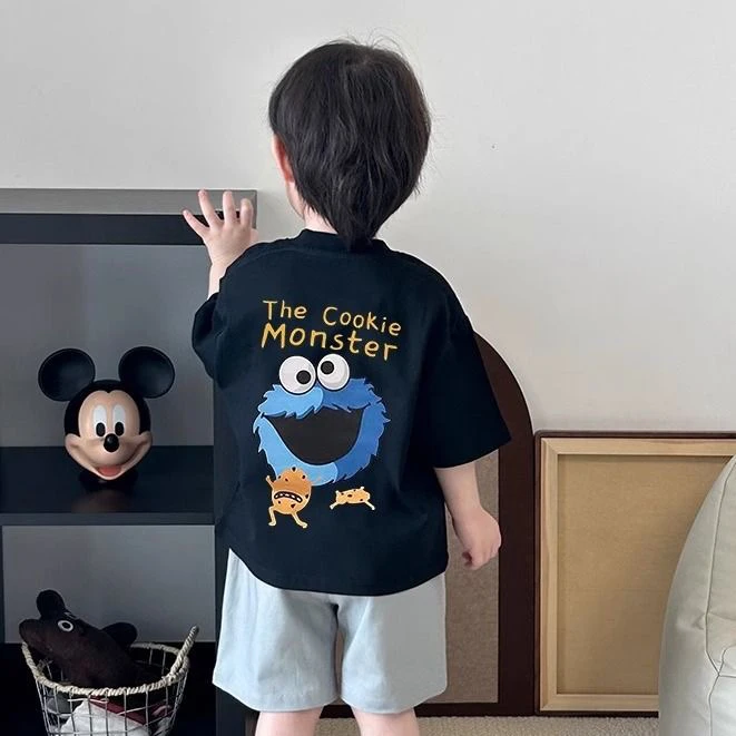 卡通动漫短袖男百搭夏季棉T恤童装韩版男童印花男孩宝宝半袖儿童